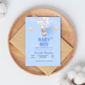 Blue Teddy Bear Baby Shower Invitation Bundle- Invitation and 2 Game Activities (Digital Download) Digital and Editable