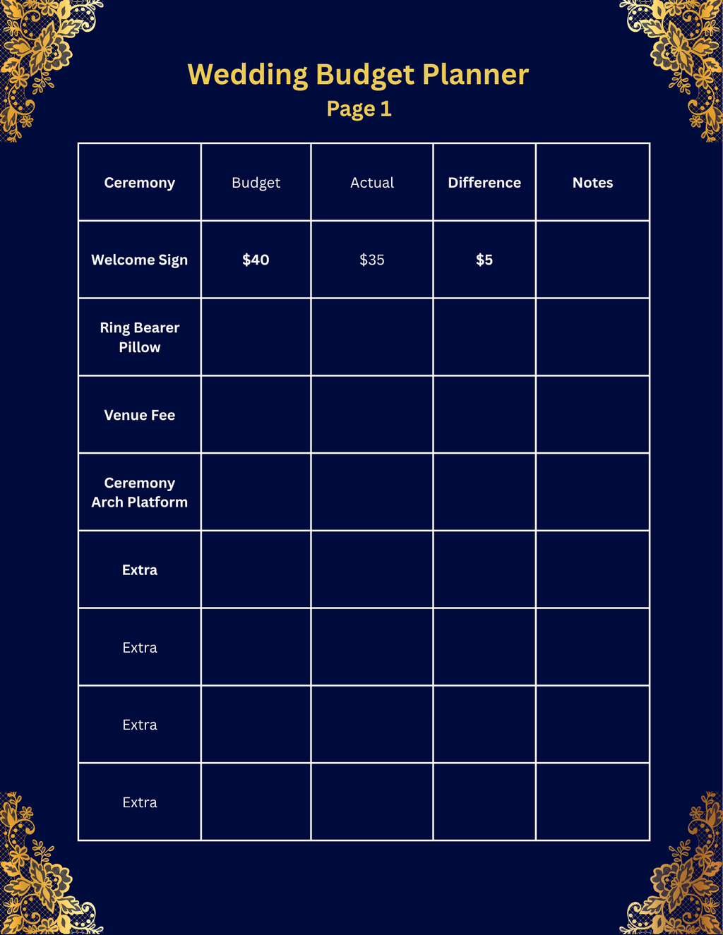 Blue and Gold Wedding Bundle- Elegant and Modern- Perfect for Christmas Season Weddings