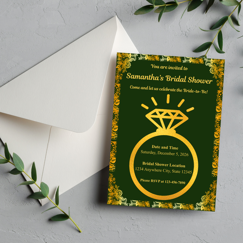 Green and Gold Wedding Bundle- Elegant and Modern (Digital Downloads) Perfect for Christmas Season Weddings
