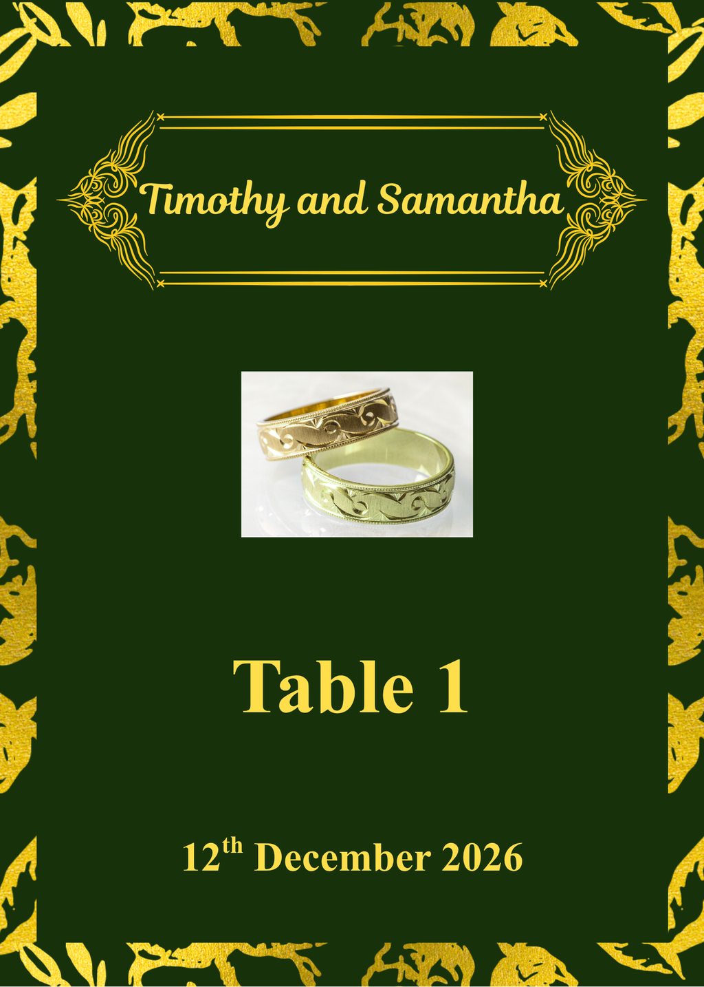 Green and Gold Wedding Bundle- Elegant and Modern (Digital Downloads) Perfect for Christmas Season Weddings