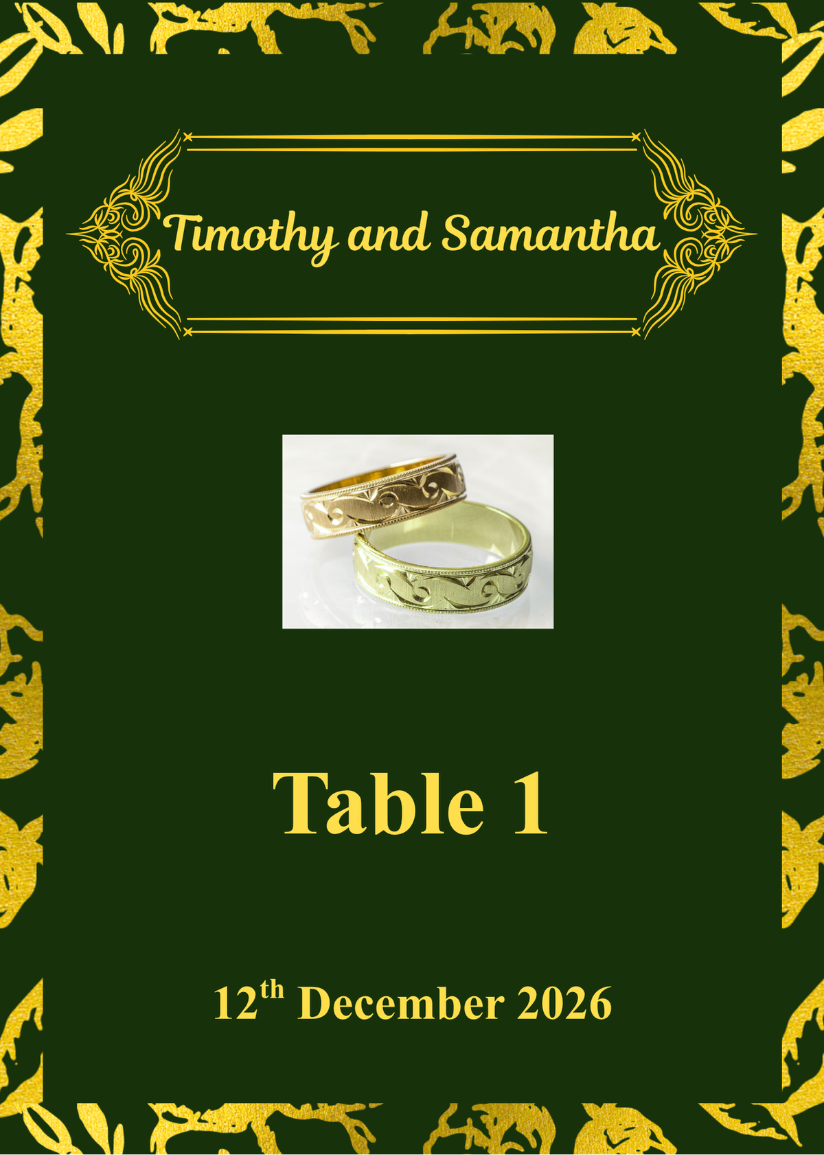 Green and Gold Wedding Bundle- Elegant and Modern (Digital Downloads) Perfect for Christmas Season Weddings