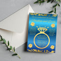 Blue and Gold Wedding Invitation Design (Digital Download)