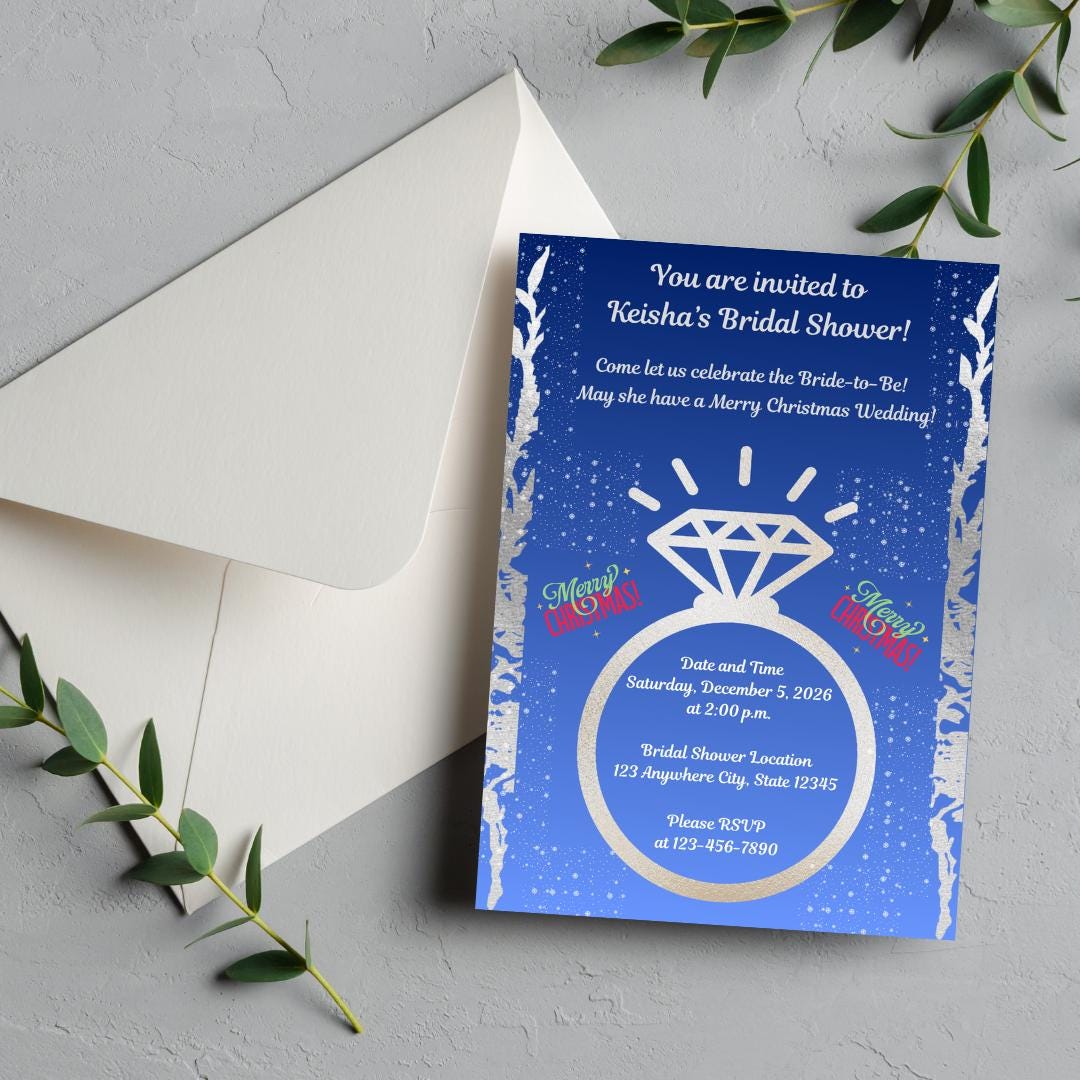 Blue, White and Silver Christmas Wedding Bundle – Holiday Season (Digital Download)